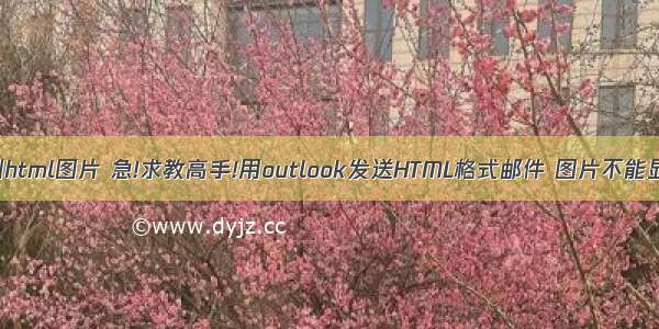 outlook收不到html图片 急!求教高手!用outlook发送HTML格式邮件 图片不能显示是为什么...