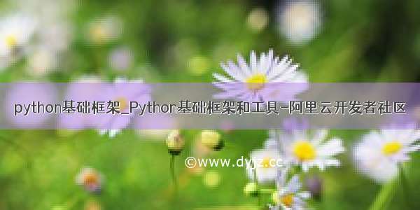 python基础框架_Python基础框架和工具-阿里云开发者社区