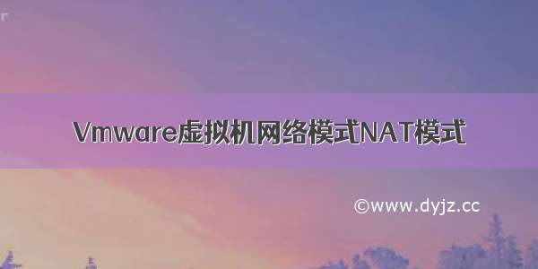 Vmware虚拟机网络模式NAT模式