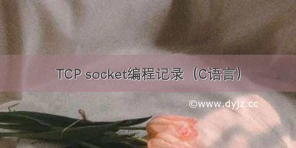 TCP socket编程记录（C语言）