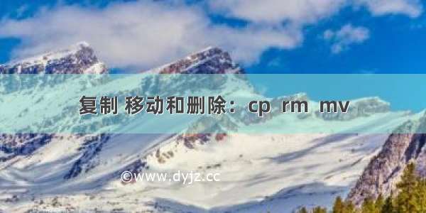 复制 移动和删除：cp  rm  mv