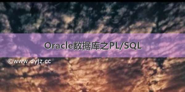 Oracle数据库之PL/SQL