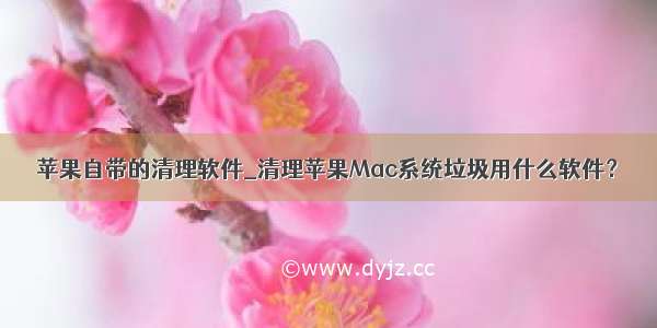 苹果自带的清理软件_清理苹果Mac系统垃圾用什么软件？