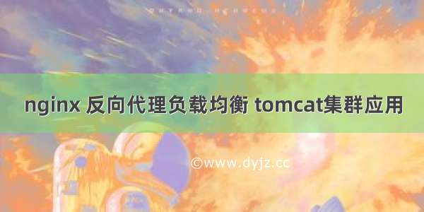 nginx 反向代理负载均衡 tomcat集群应用