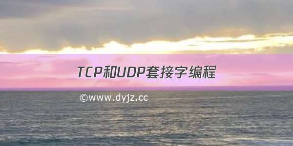 TCP和UDP套接字编程