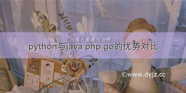 python与java php go的优势对比