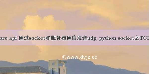 asp.core api 通过socket和服务器通信发送udp_python socket之TCP/UDP