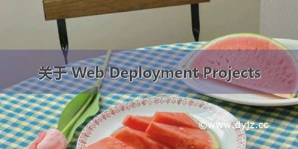 关于 Web Deployment Projects
