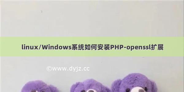 linux/Windows系统如何安装PHP-openssl扩展