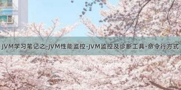 JVM学习笔记之-JVM性能监控-JVM监控及诊断工具-命令行方式