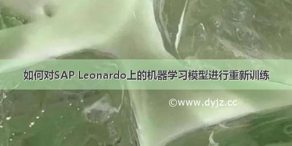 如何对SAP Leonardo上的机器学习模型进行重新训练