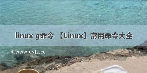 linux g命令 【Linux】常用命令大全