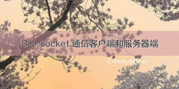 C++ socket 通信客户端和服务器端