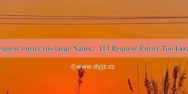 php request entity too large Nginx：413 Request Entity Too Large解决