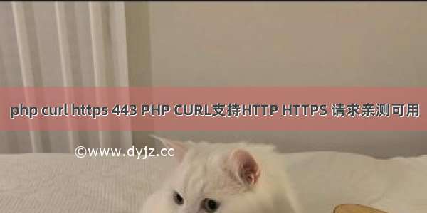 php curl https 443 PHP CURL支持HTTP HTTPS 请求亲测可用