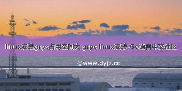 linux安装grpc占用空间大 grpc linux安装-Go语言中文社区