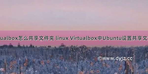 virtualbox怎么共享文件夹 linux Virtualbox中Ubuntu设置共享文件夹