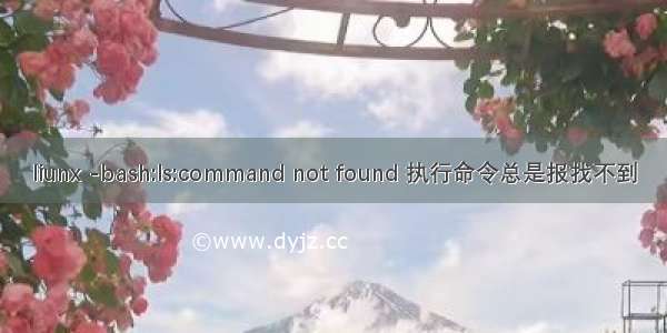 liunx -bash:ls:command not found 执行命令总是报找不到