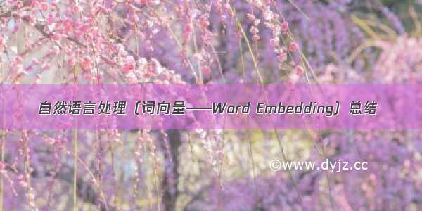 自然语言处理（词向量——Word Embedding）总结