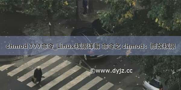 chmod 777命令_Linux权限详解 命令之 chmod：修改权限