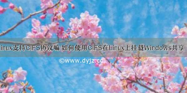 Linux支持CIFS协议嘛 如何使用CIFS在Linux上挂载Windows共享