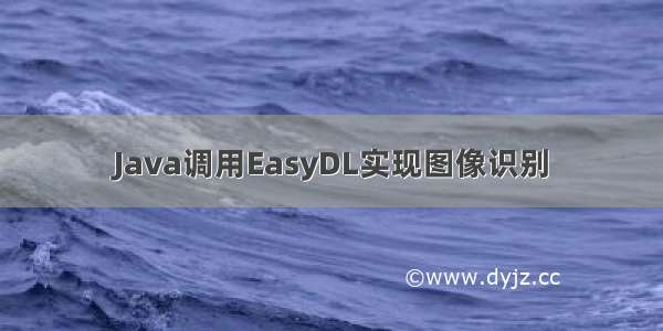 Java调用EasyDL实现图像识别