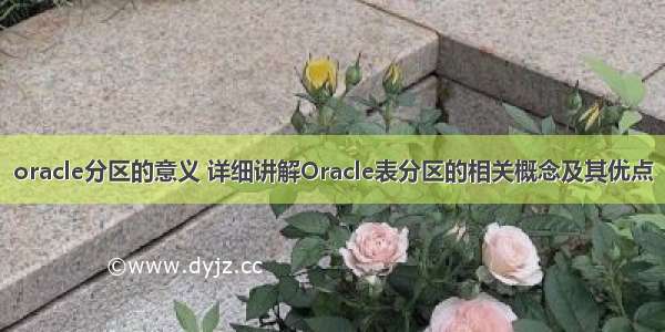 oracle分区的意义 详细讲解Oracle表分区的相关概念及其优点