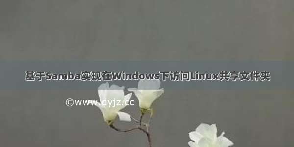 基于Samba实现在Windows下访问Linux共享文件夹