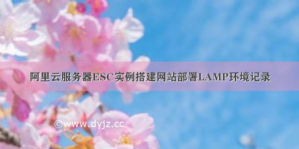 阿里云服务器ESC实例搭建网站部署LAMP环境记录