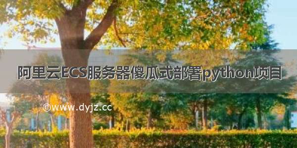 阿里云ECS服务器傻瓜式部署python项目