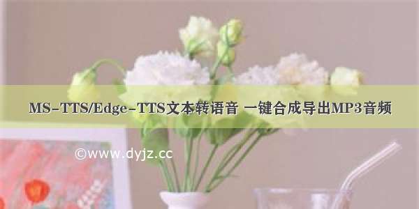 MS-TTS/Edge-TTS文本转语音 一键合成导出MP3音频