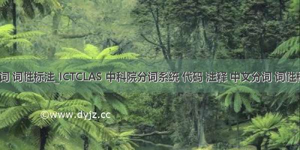 java 中文分词 词性标注_ICTCLAS 中科院分词系统 代码 注释 中文分词 词性标注（转）...