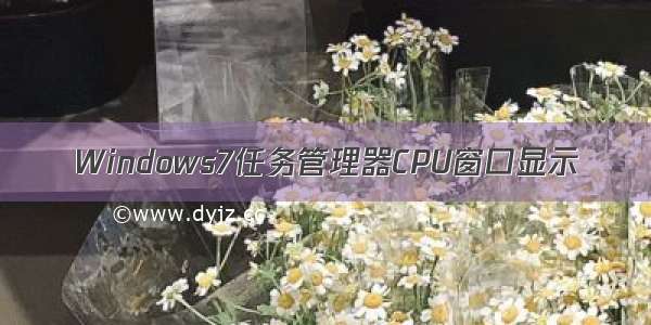 Windows7任务管理器CPU窗口显示