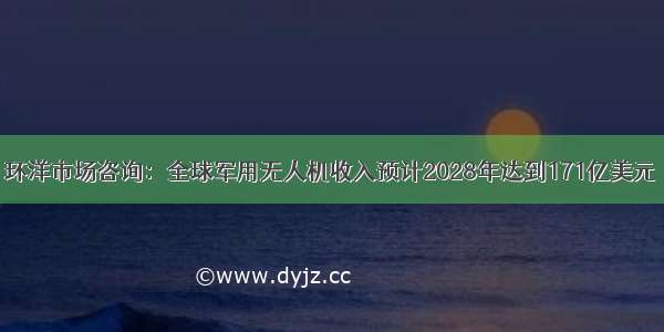 环洋市场咨询：全球军用无人机收入预计2028年达到171亿美元