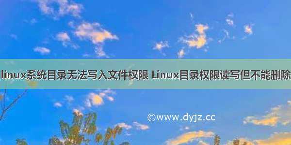 linux系统目录无法写入文件权限 Linux目录权限读写但不能删除