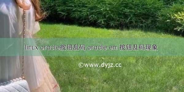 linux oracle按钮乱码 oracle em 按钮乱码现象