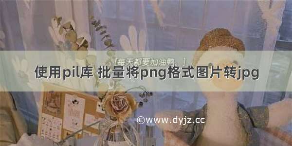 使用pil库 批量将png格式图片转jpg