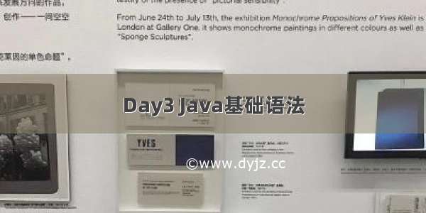Day3 Java基础语法