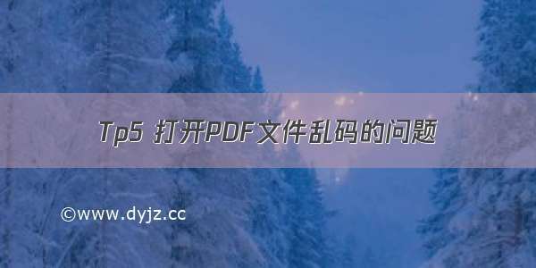 Tp5 打开PDF文件乱码的问题