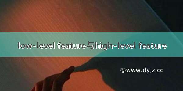 low-level feature与high-level feature