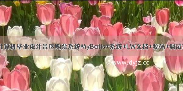 java计算机毕业设计景区购票系统MyBatis+系统+LW文档+源码+调试部署