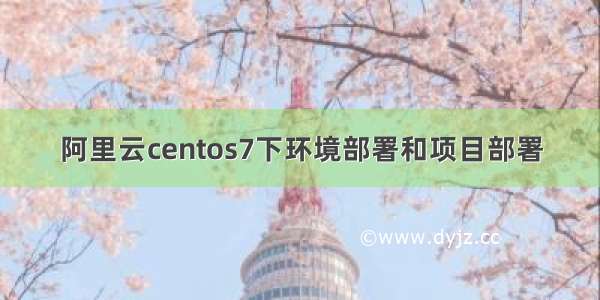 阿里云centos7下环境部署和项目部署