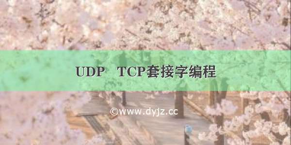 UDP   TCP套接字编程