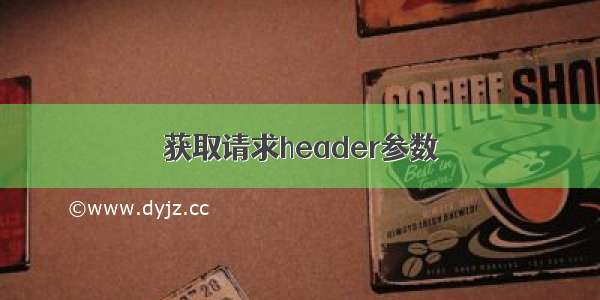 获取请求header参数