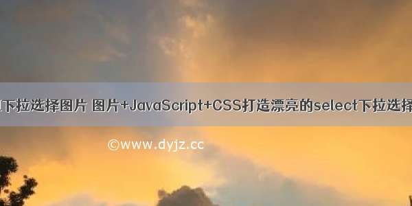 html下拉选择图片 图片+JavaScript+CSS打造漂亮的select下拉选择框