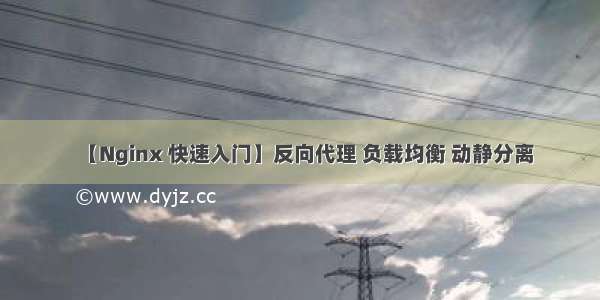 【Nginx 快速入门】反向代理 负载均衡 动静分离