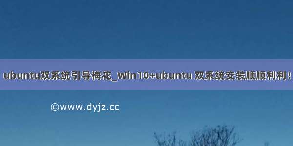 ubuntu双系统引导梅花_Win10+ubuntu 双系统安装顺顺利利！