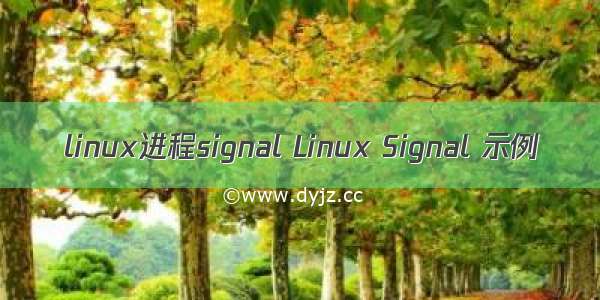 linux进程signal Linux Signal 示例