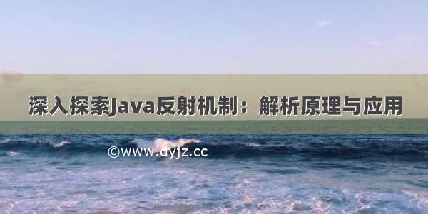 深入探索Java反射机制：解析原理与应用