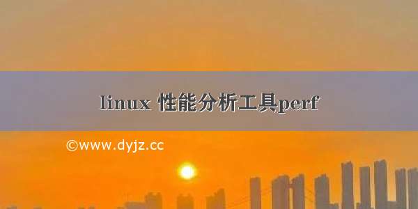 linux 性能分析工具perf